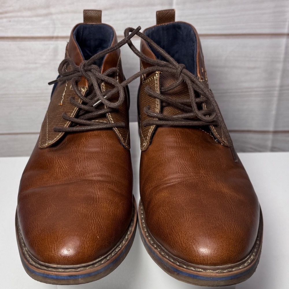 Freeman Brent Brown Chukka Boots Mens 8.5M Memory Foam Lace Up F218001‎